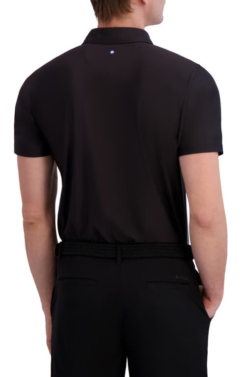 Ben Sherman Geo Vertical Tech Jersey Golf Polo In Black