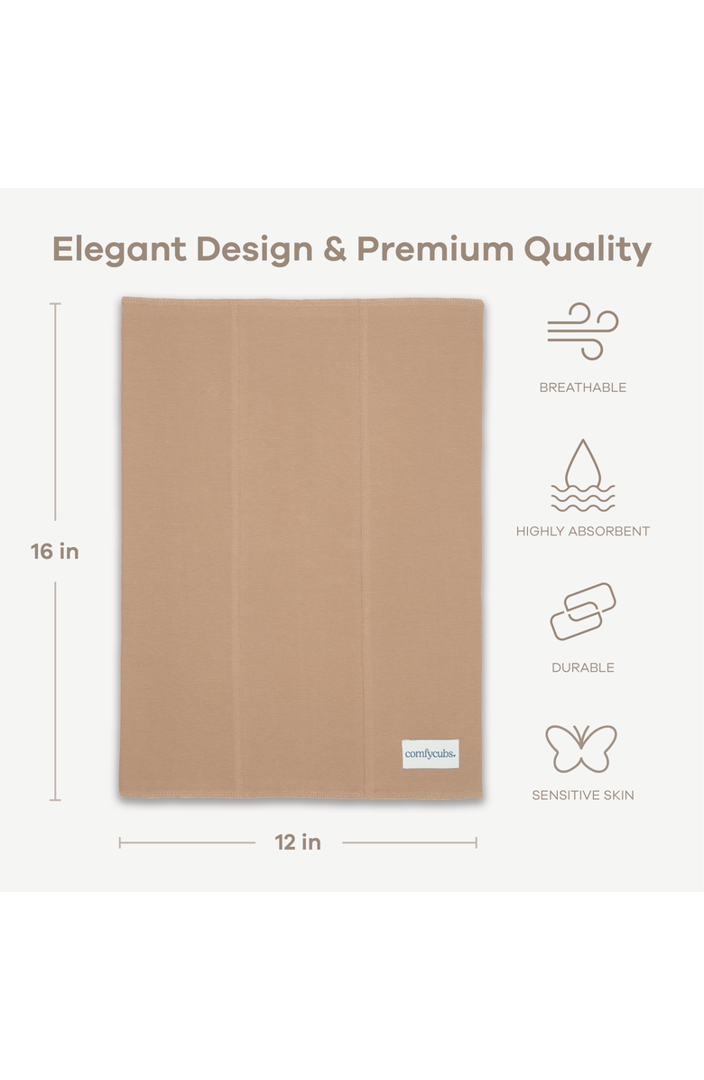 Comfy Cubs Cotton Burp Cloths - Pack of 10, Alternate, color, Cedar