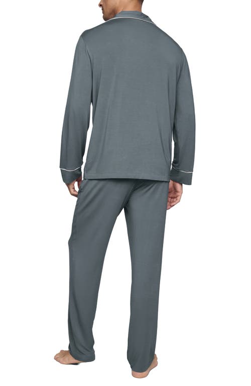 Eberjey William Stretch Tencel® Modal Long Pajamas In Blue