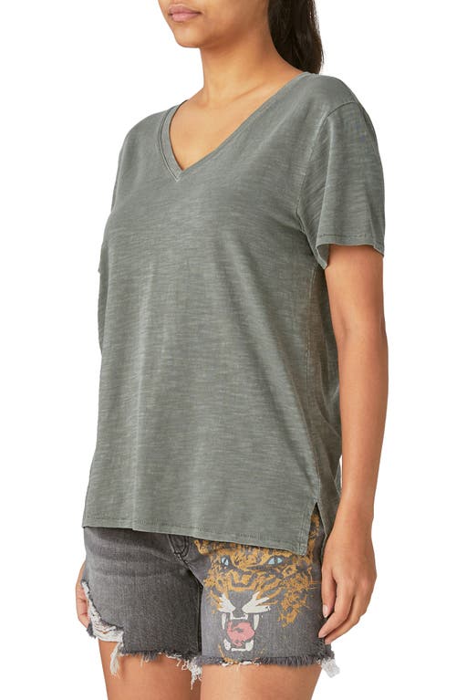 LUCKY BRAND LUCKY BRAND CLASSIC V-NECK COTTON BLEND T-SHIRT