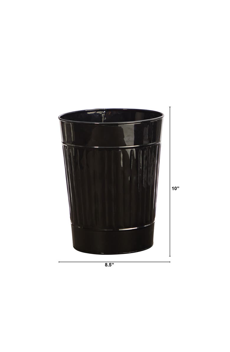 NEARLY NATURAL 10-in Farmhouse Country Pail Planter, Alternate, color, Black