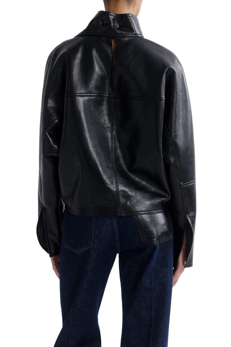 Kembra Recycled Leather Top, Alternate, color, DETOX BLACK