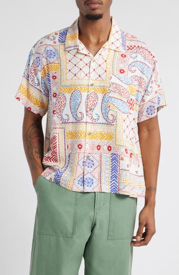 Obey Archie Short Sleeve Button-up Shirt In Multi