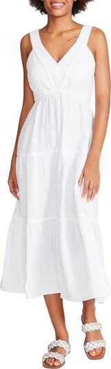 Steve Madden Amira Tiered Cotton Midi Dress | Nordstrom