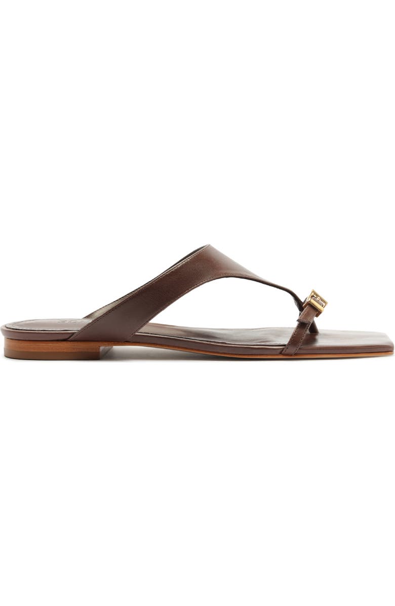 Schutz Tana Flat Flip-Flop, Alternate, color, Root Brown
