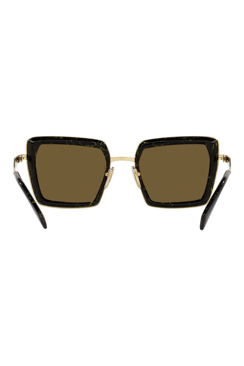 52mm Square Sunglasses, Alternate, color, DARK BROWN