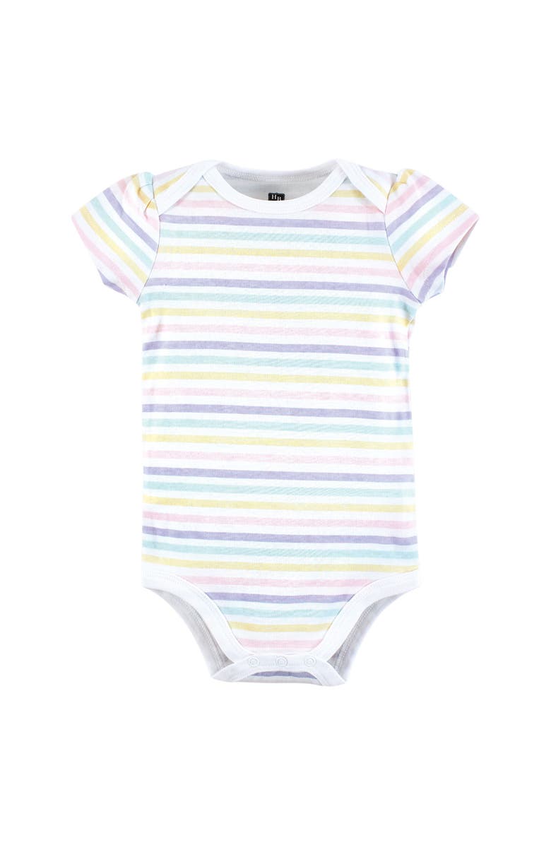 Hudson Baby Essential Three-Piece Set of Cotton Bodysuits, Alternate, color, Easter Bunny Pink