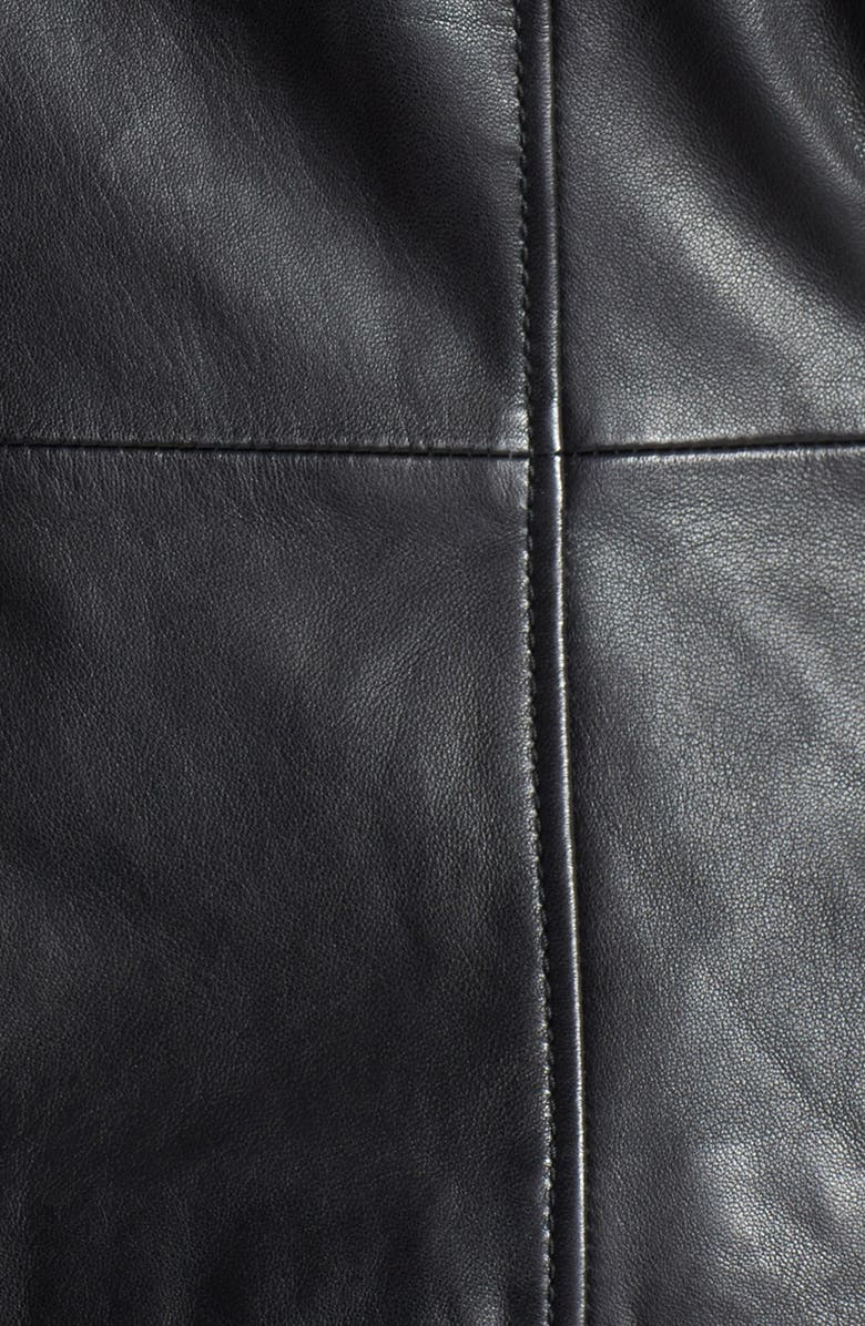 Sejour Waterfall Front Leather Jacket, Alternate, color, 