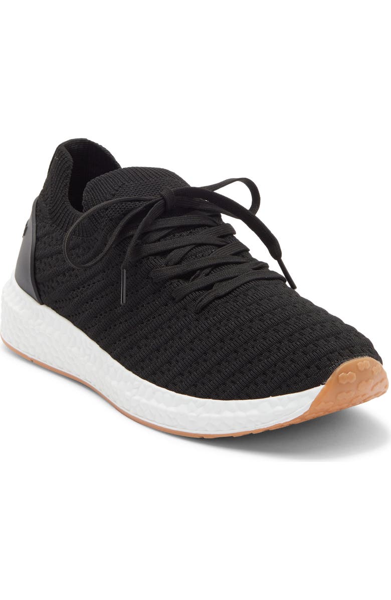 Tahari Textured Knit Sneaker, Main, color, Black/ Gum
