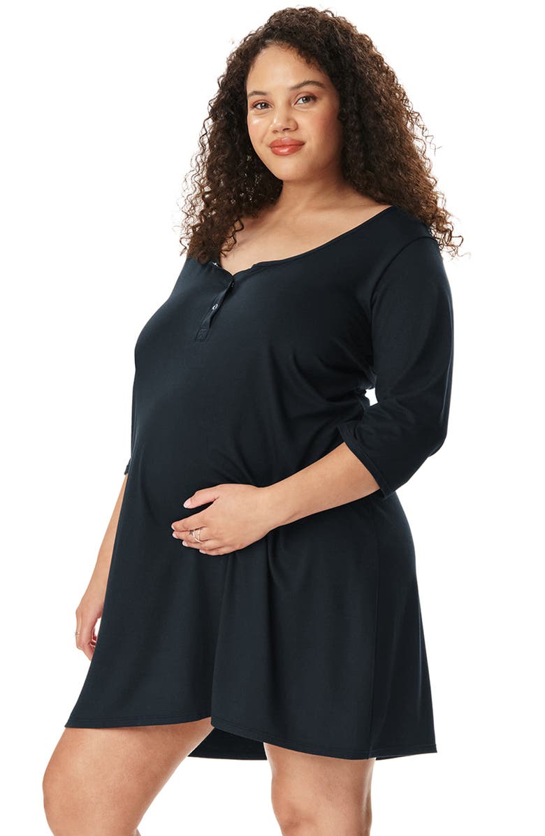 MOTHERHOOD MATERNITY Motherhood Women's Maternity Sleep Henely Nightgown with Nursing Access, Alternate, color,