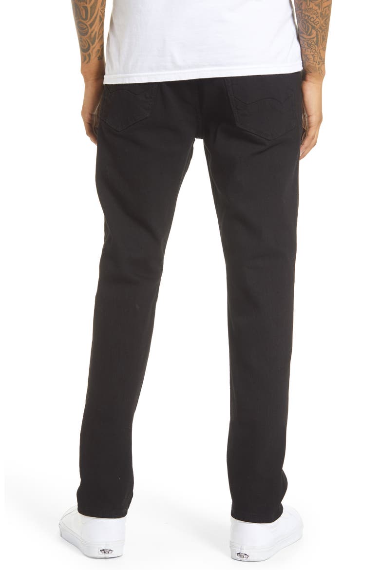 Punk Men's Super Skinny Jeans, Alternate, color, BLACK