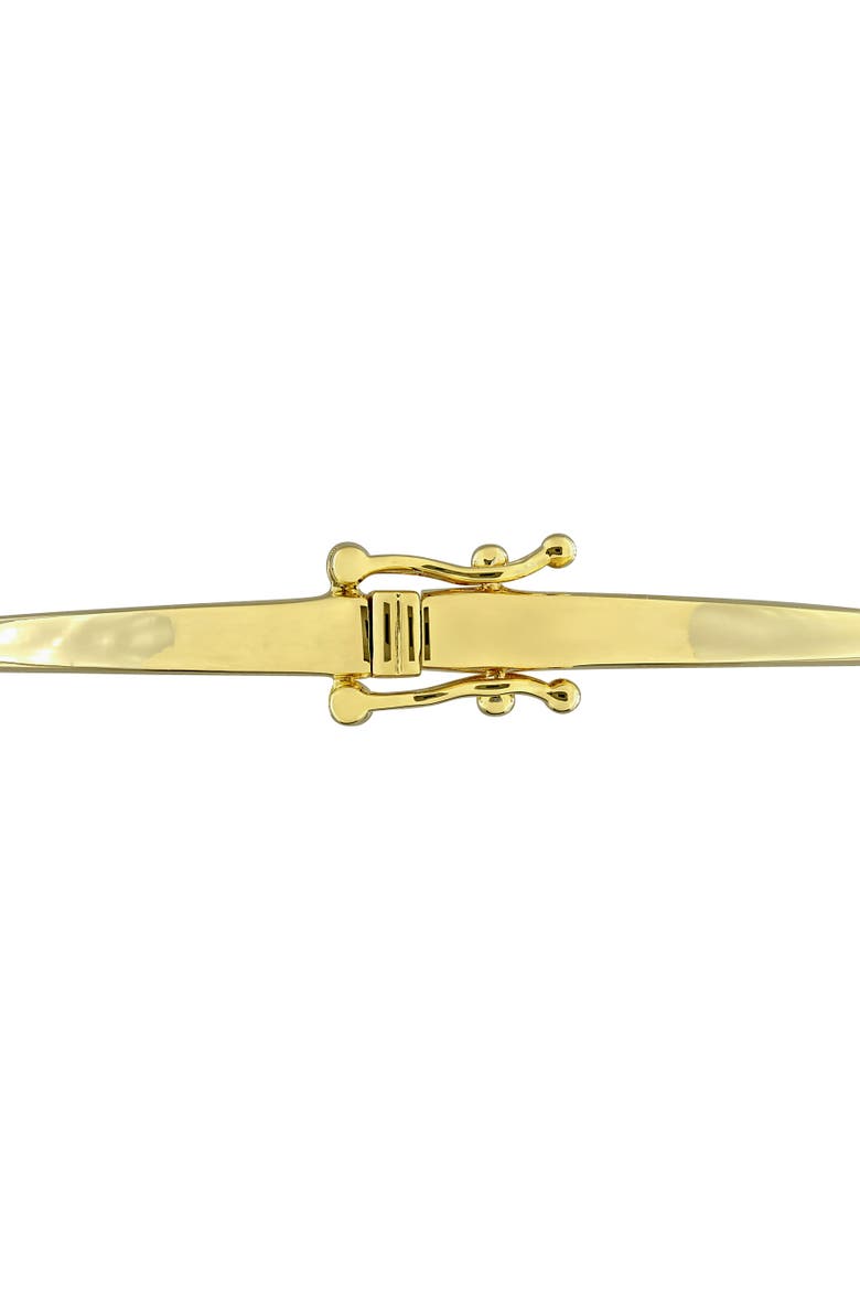 Cultured Pearl & Lab-Grown Diamond Bangle, Alternate, color, Yellow-Plated
