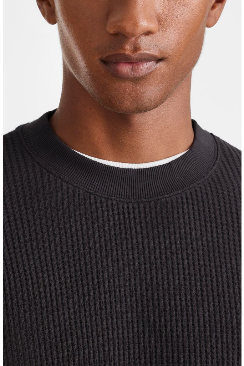 Waffle Sweatshirt, Alternate, color, LICORICE