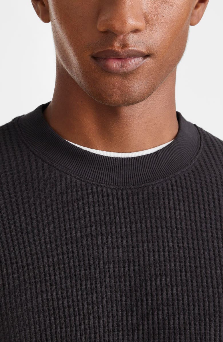 Madewell Waffle Sweatshirt, Alternate, color, Licorice