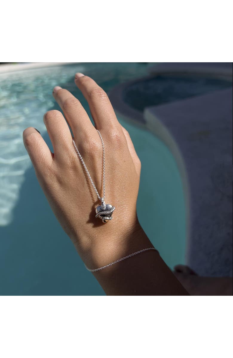 Astor & Orion Wise Heart Charm Necklace, Alternate, color, Silver