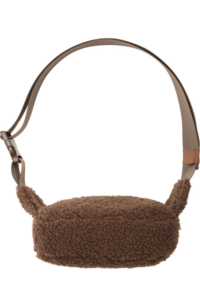 Zella Faux Shearling Crossbody, Alternate, color, Brown Mole