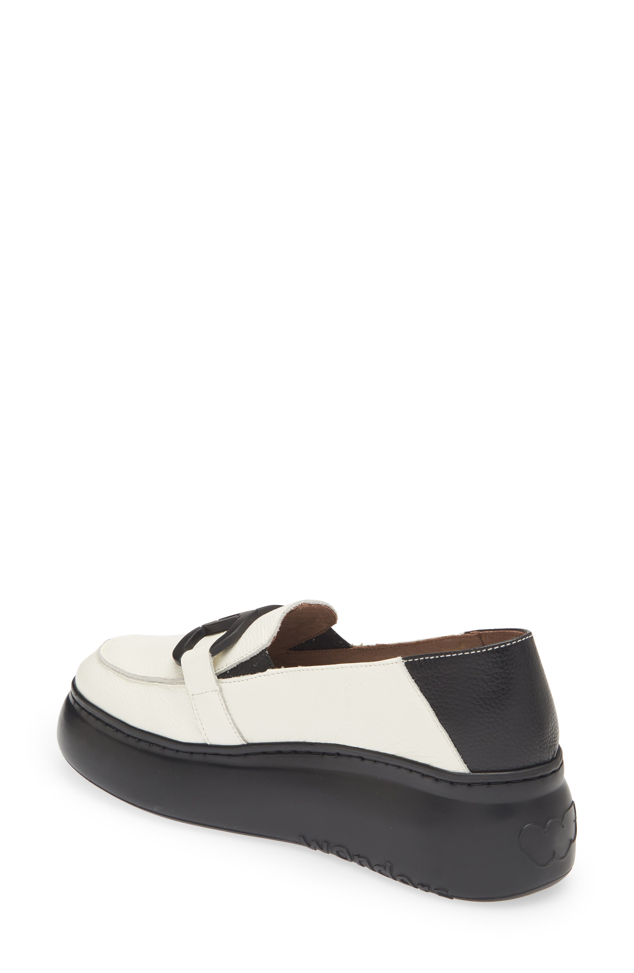 Wonders Platform Loafer, Alternate, color, Wild Milk/ Wild Black