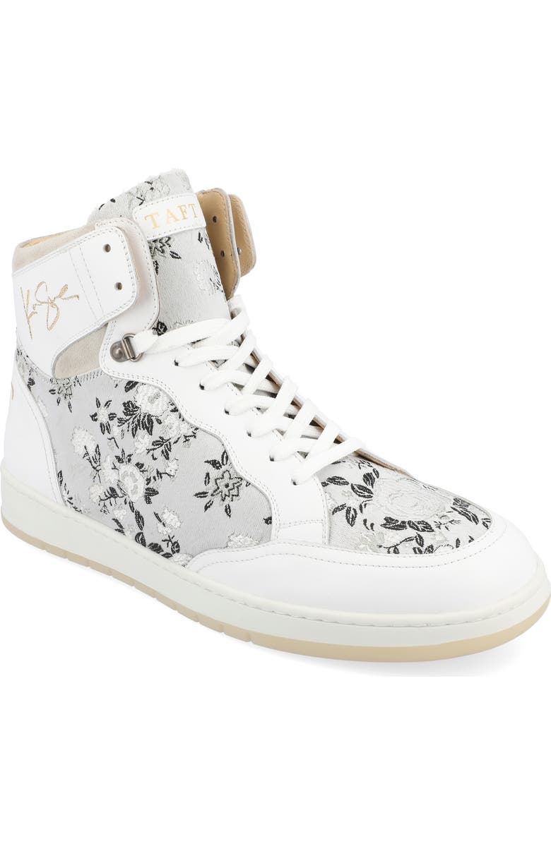 TAFT The Rapido Woven High Top Sneaker, Main, color, White Eden