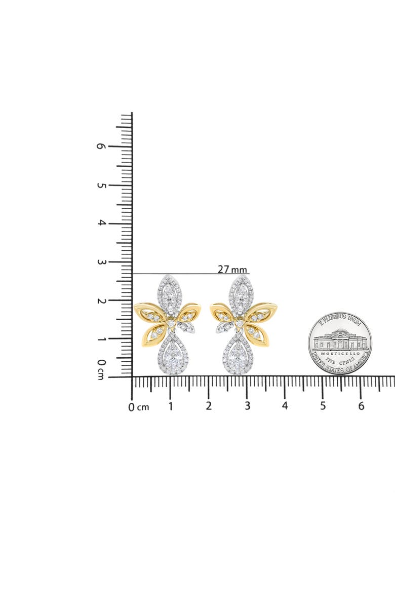 Haus of Brilliance 14K Gold 1.00 Cttw Diamond Teardrop Drop Dangle Earrings, Alternate, color, Yellow