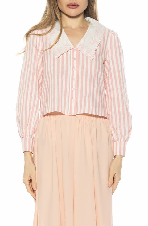 Issey Embroidered Collar Button-Up Shirt