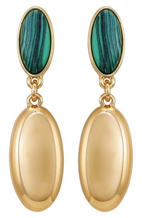 Oval Drop Earrings