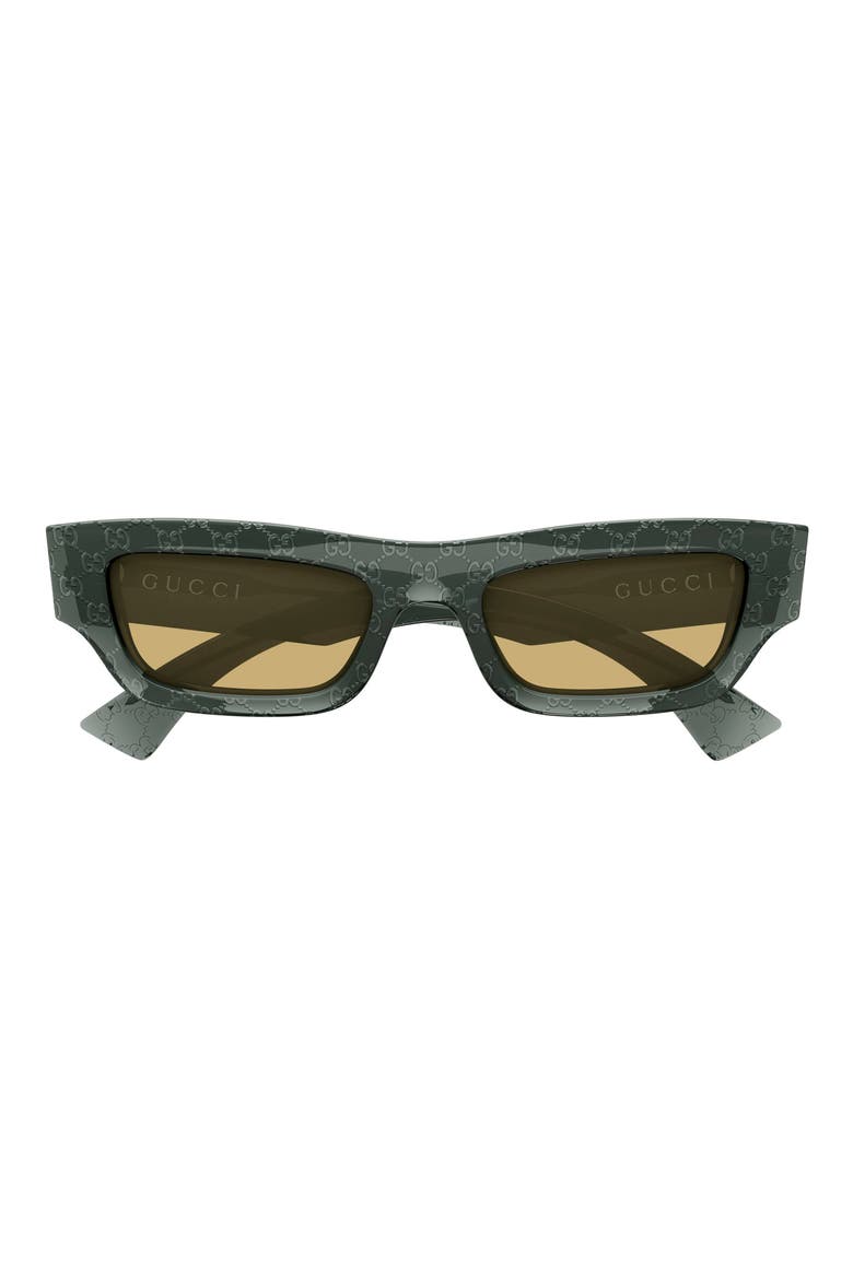 52mm Rectangular Sunglasses, Main, color, GREY
