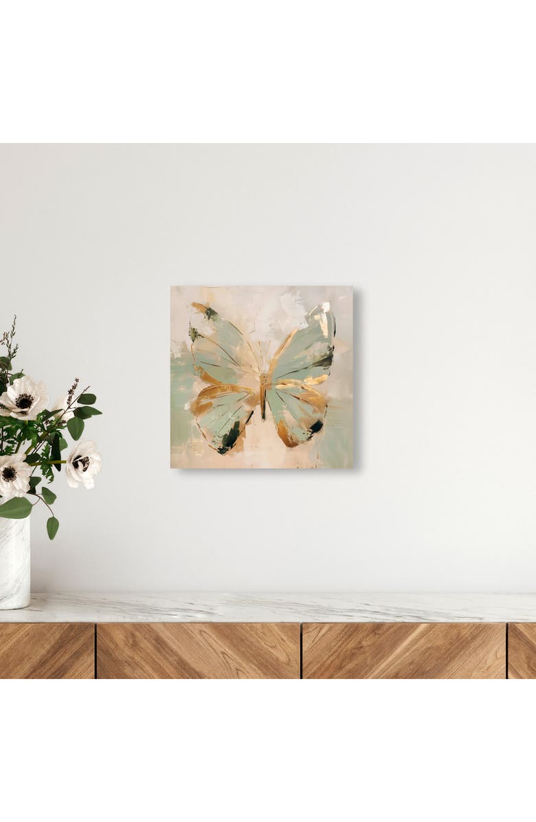 Wynwood Studio Sage Butterfly Canvas Wall Art, Alternate, color, Green