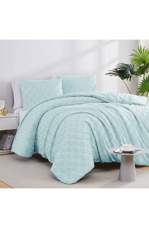 Delta Clipped Jacquard Duvet Cover Set