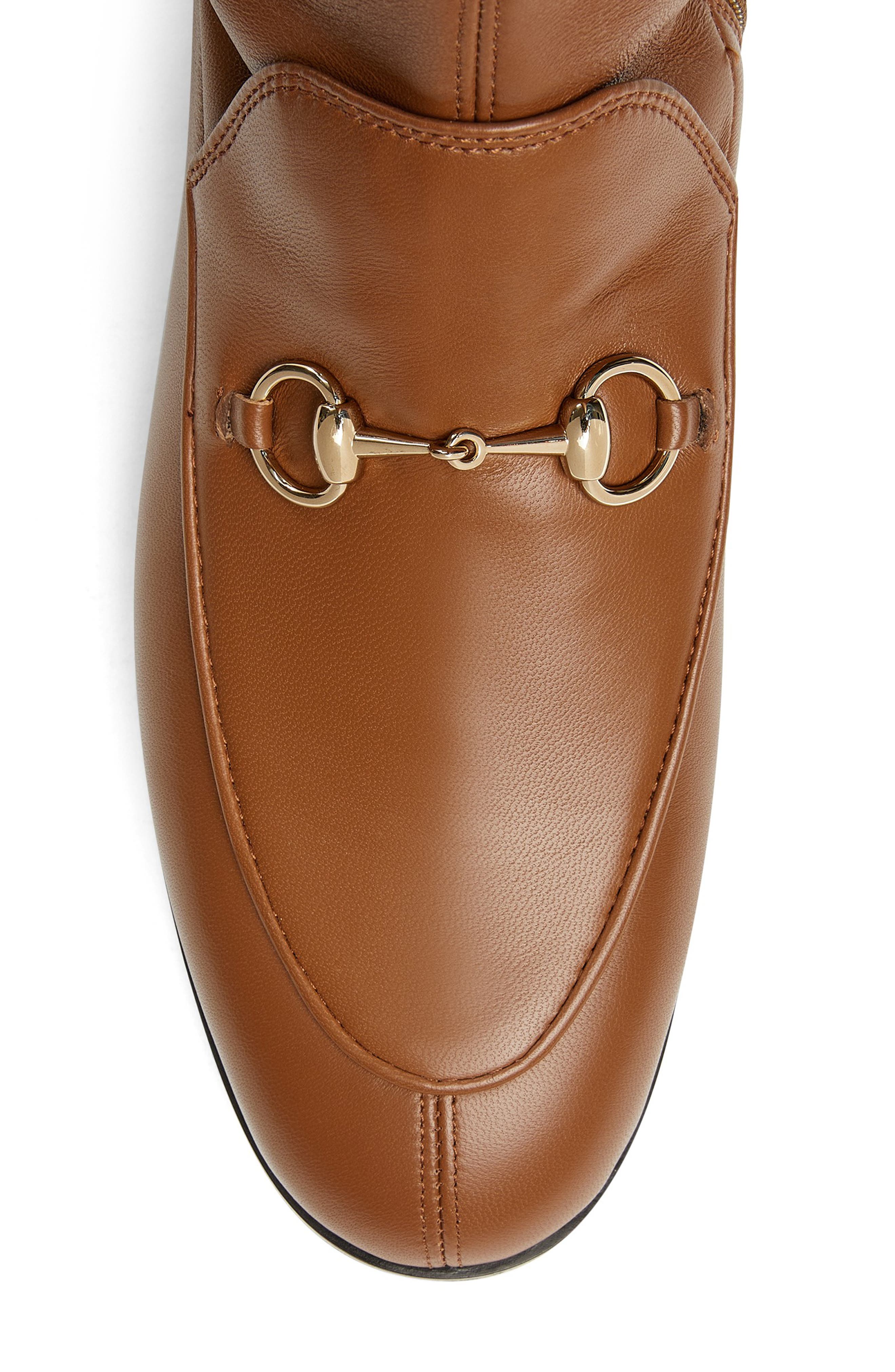 Gucci Jordaan Knee High Boot, Alternate, color, Brown