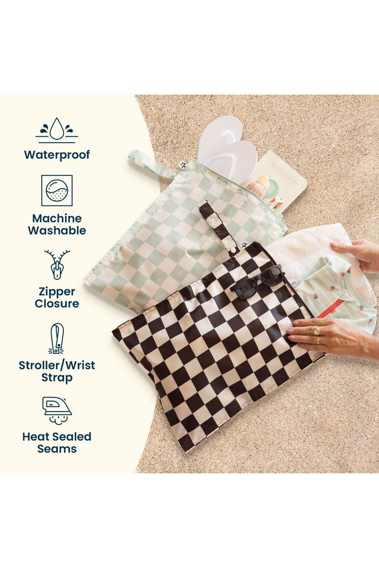 Mess-Proof Waterproof Washable Baby/Toddler Wet Bags - Solids, Alternate, color, Taupe, Dandelion