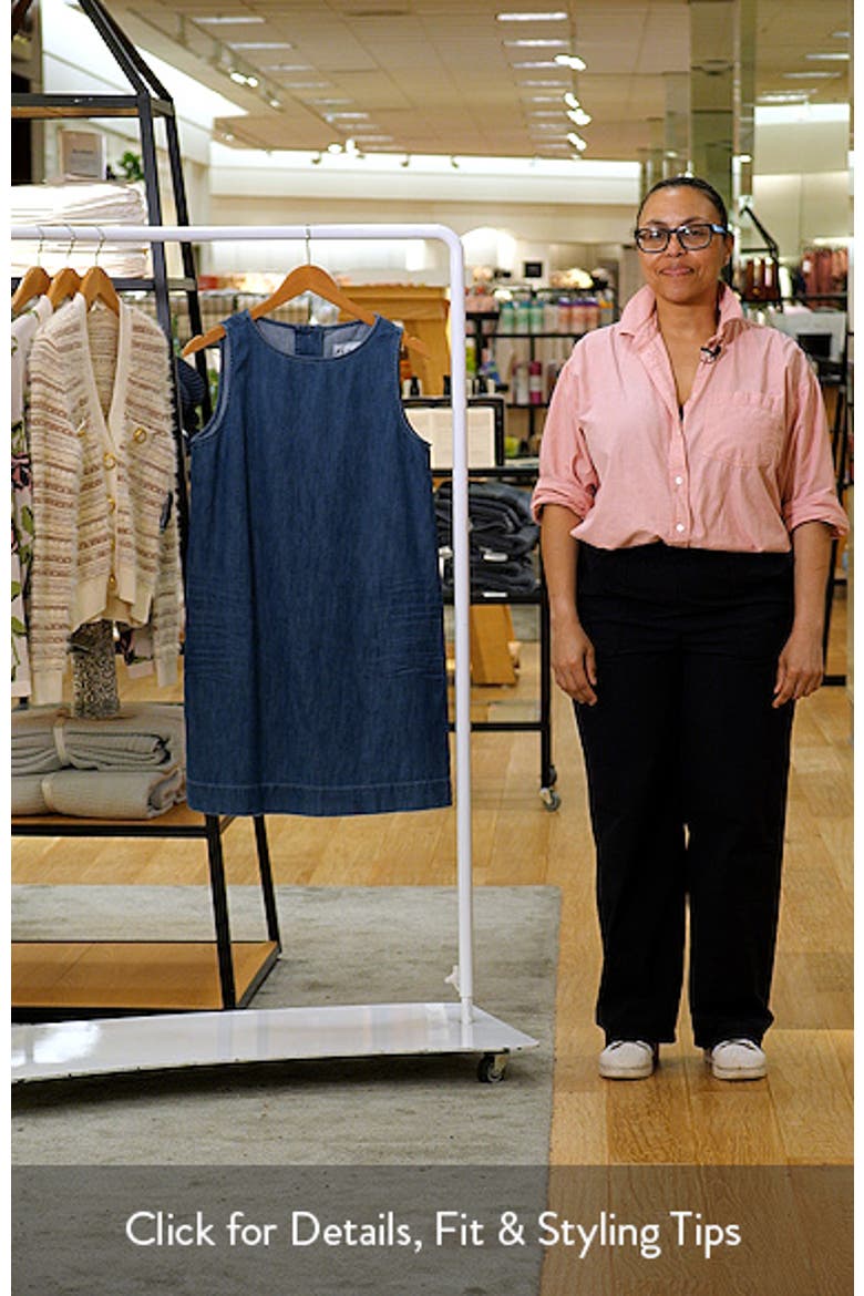 Shell Sleeveless Denim Shift Dress video