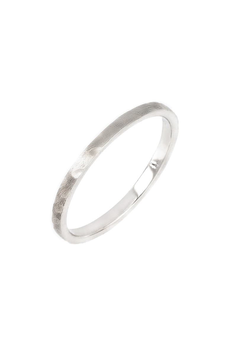 Hammered 14k Gold Midi Ring   (Nordstrom Exclusive), Alternate, color, WHITE GOLD