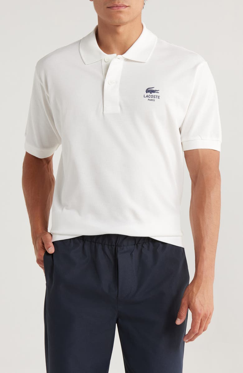 Lacoste Logo Embroidered Cotton Polo, Main, color,