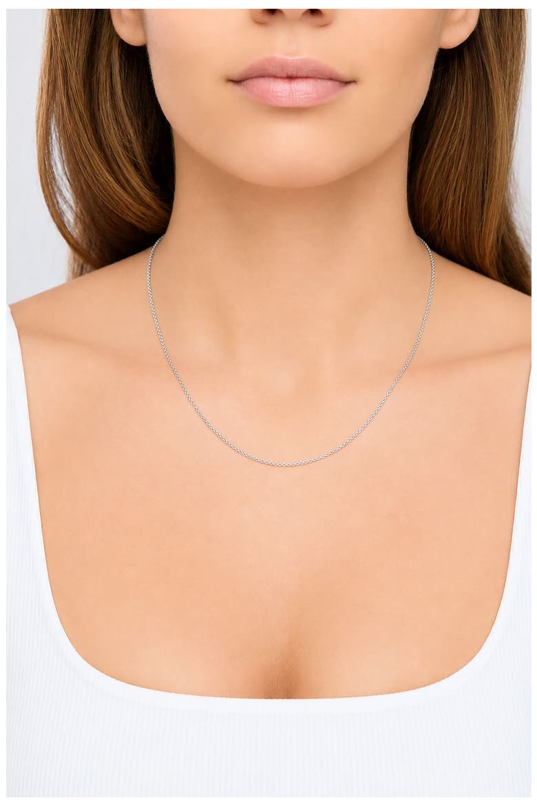 Men's 14K Gold Round Box Chain Necklace (Online Trunk Show), Alternate, color, 14K WHITE GOLD