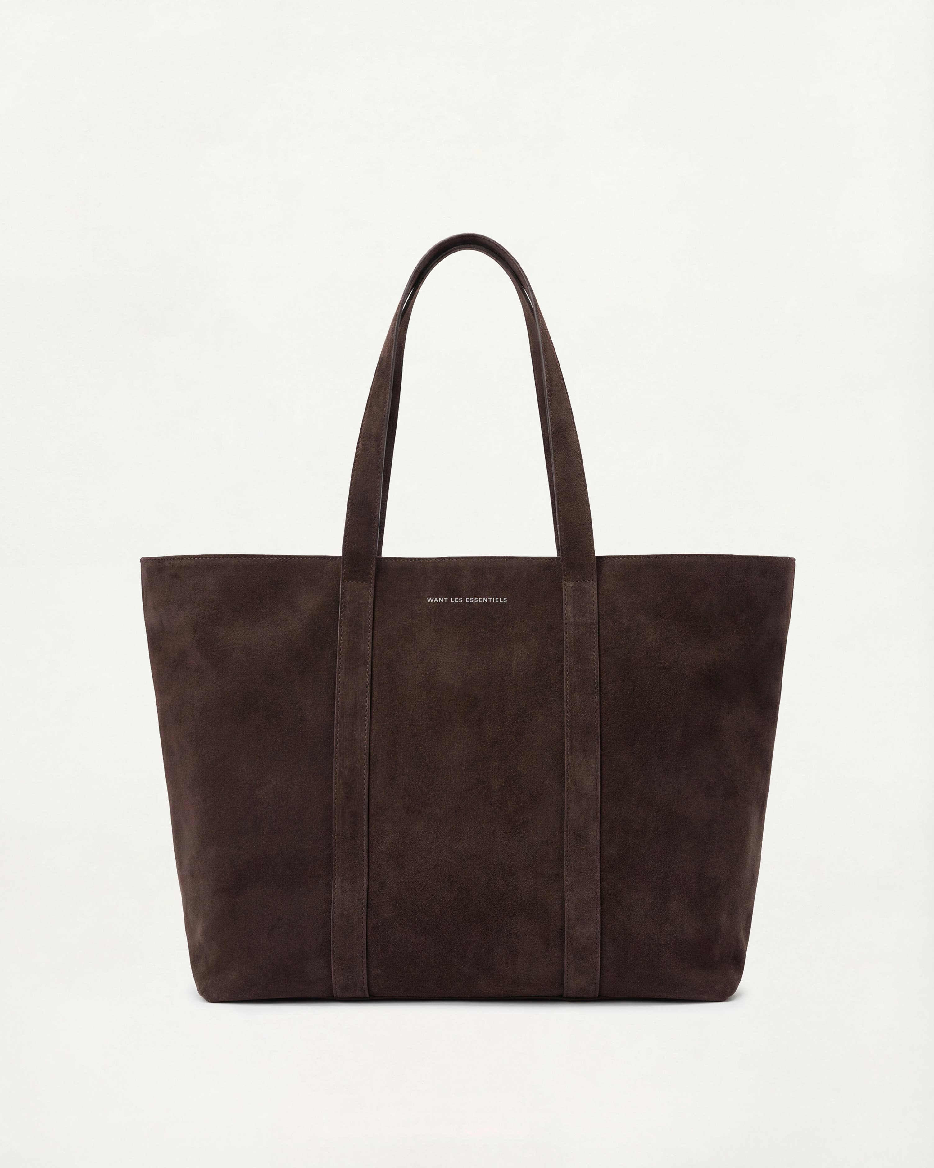 Palma Suede Leather Medium Tote, Main, color, Chocolate