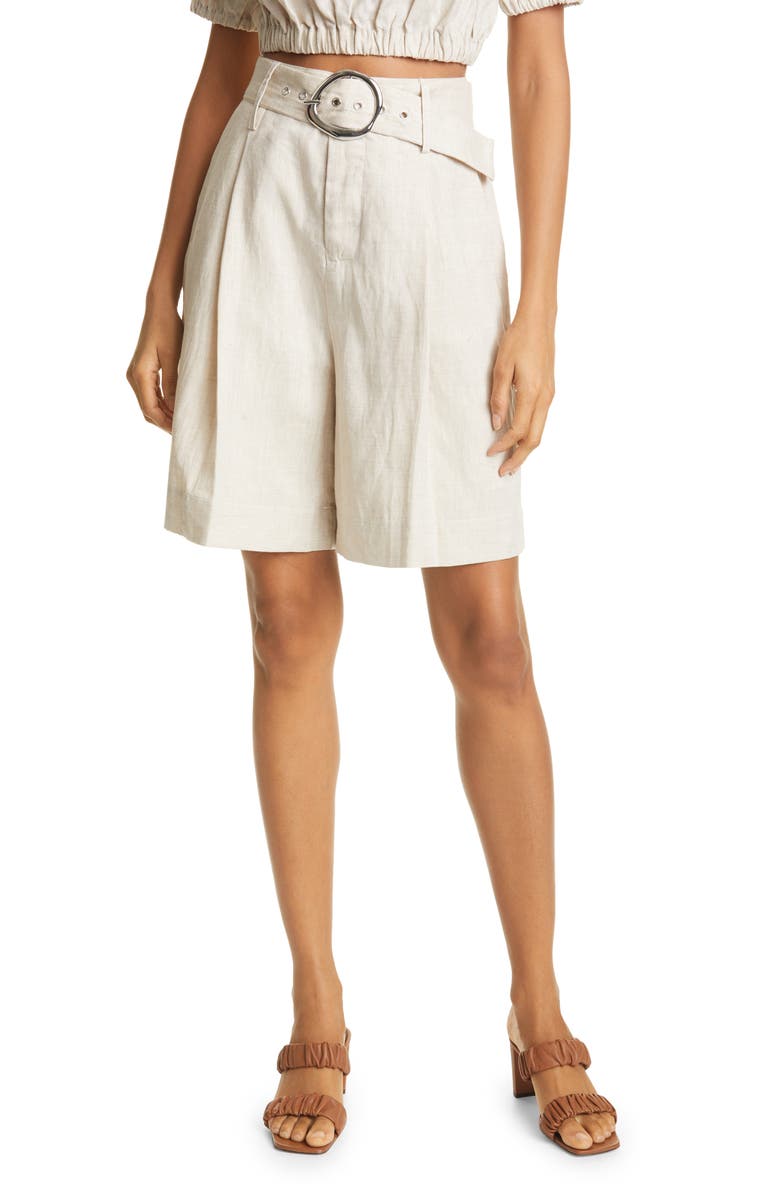 STAUD Helios Linen Walking Shorts, Main, color,