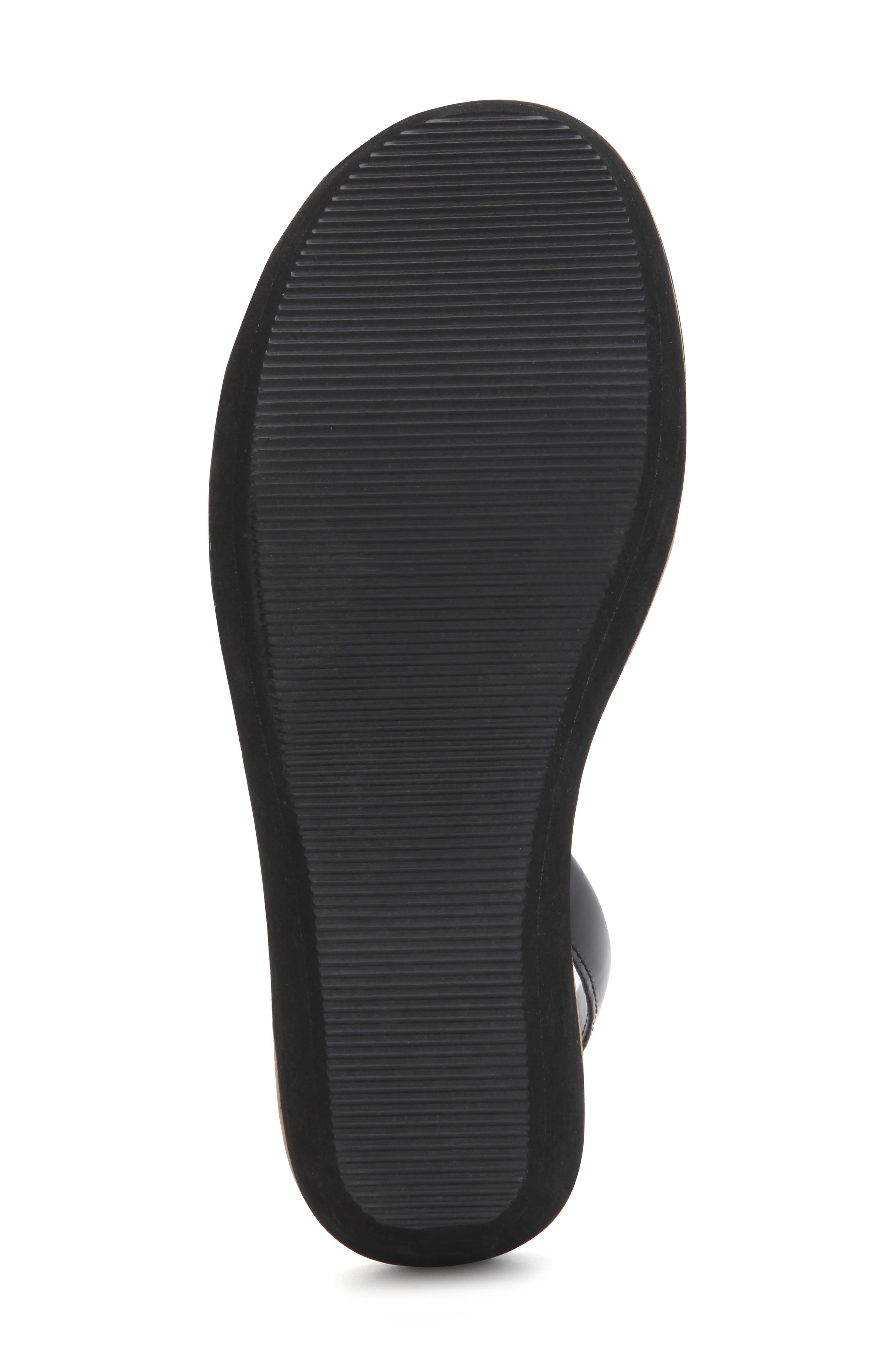 Fine Glass Platform Sandal, Alternate, color, BLACK