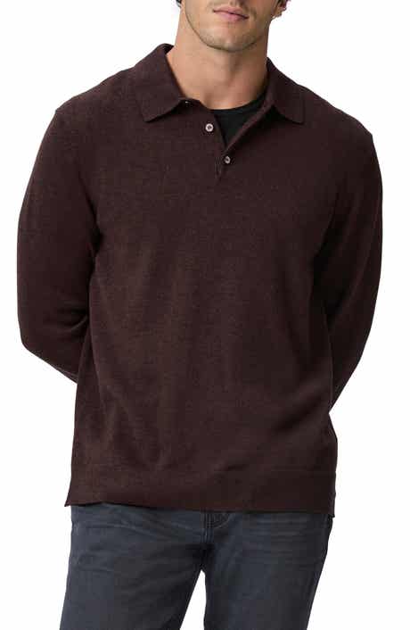 PAIGE Finsbury Merino Wool Blend Polo Sweater