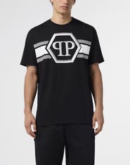 PHILIPP PLEIN Round Neck T-Shirt Hexagon Line Men