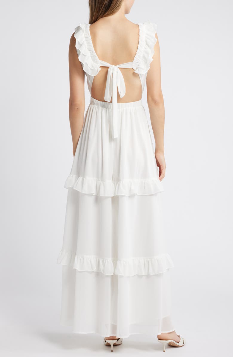 NIKKI LUND Morgan Ruffle Trim Maxi Dress, Alternate, color, 