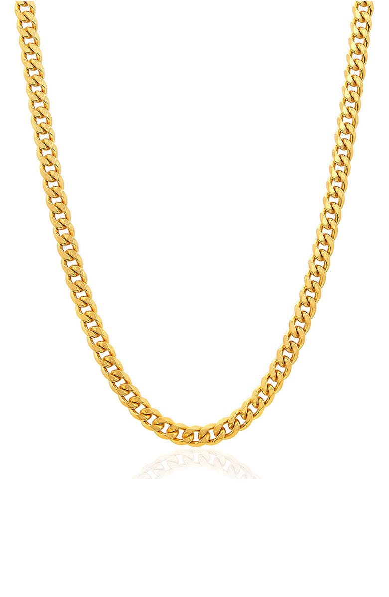 INVICTA Mens' 6mm Curb Link Chain Necklace, Main, color, Gold