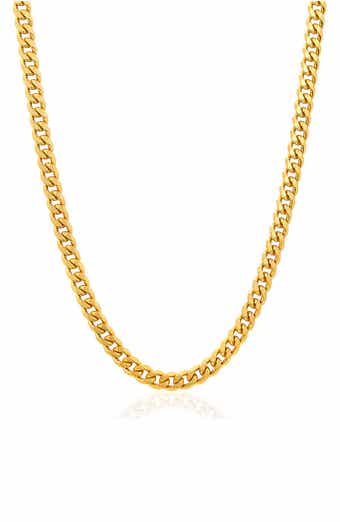 INVICTA Mens' 6mm Curb Link Chain Necklace