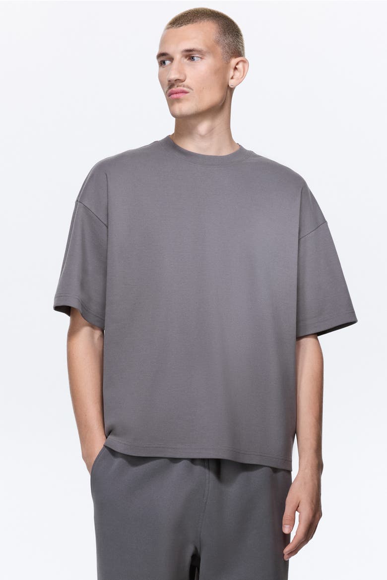 Oversized Interlock T-Shirt, Main, color, Gray