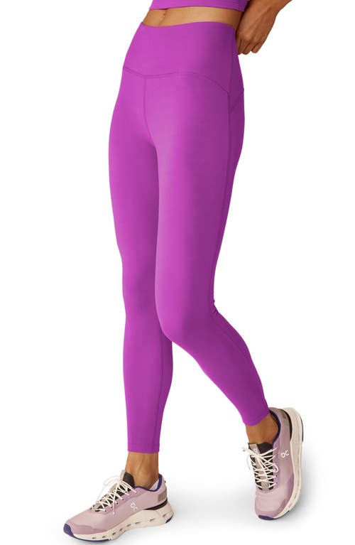 Beyond Yoga Powerbeyond Strive High Waisted Midi Legging In Violet Berry In Purple