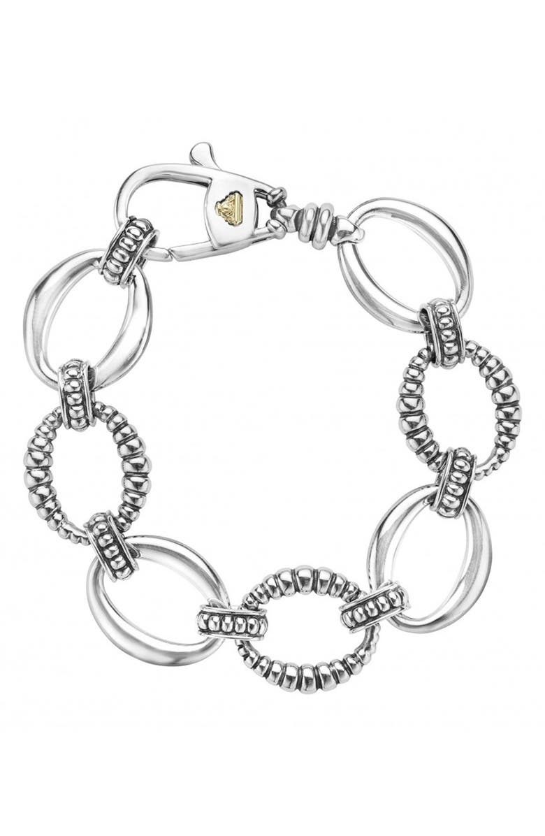 LAGOS 'Link' Sterling Silver Oval Link Bracelet, Main, color, 
