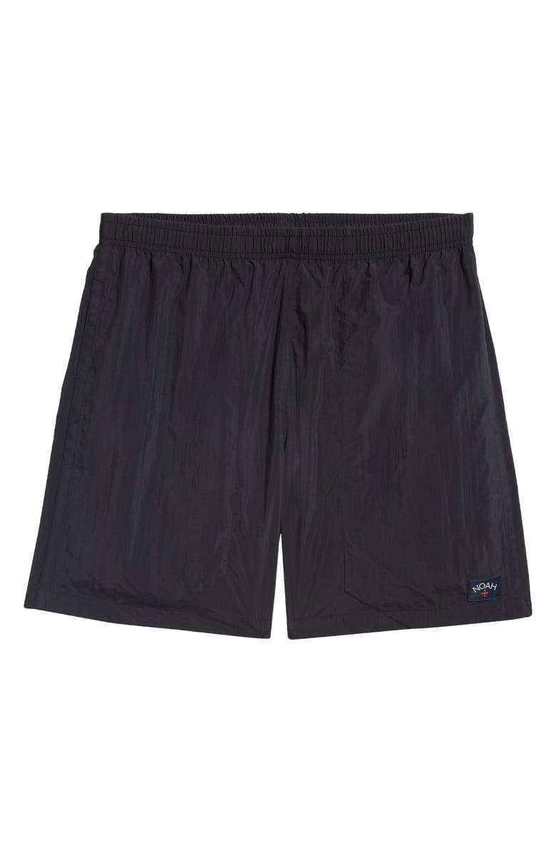 Noah Core Logo Patch Swim Trunks, Alternate, color, Navy