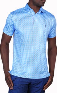 TailorByrd Badminton Print Performance Polo