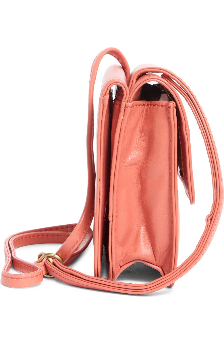 HOBO Jill Leather Wallet Crossbody Bag, Alternate, color, Cherry Blossom