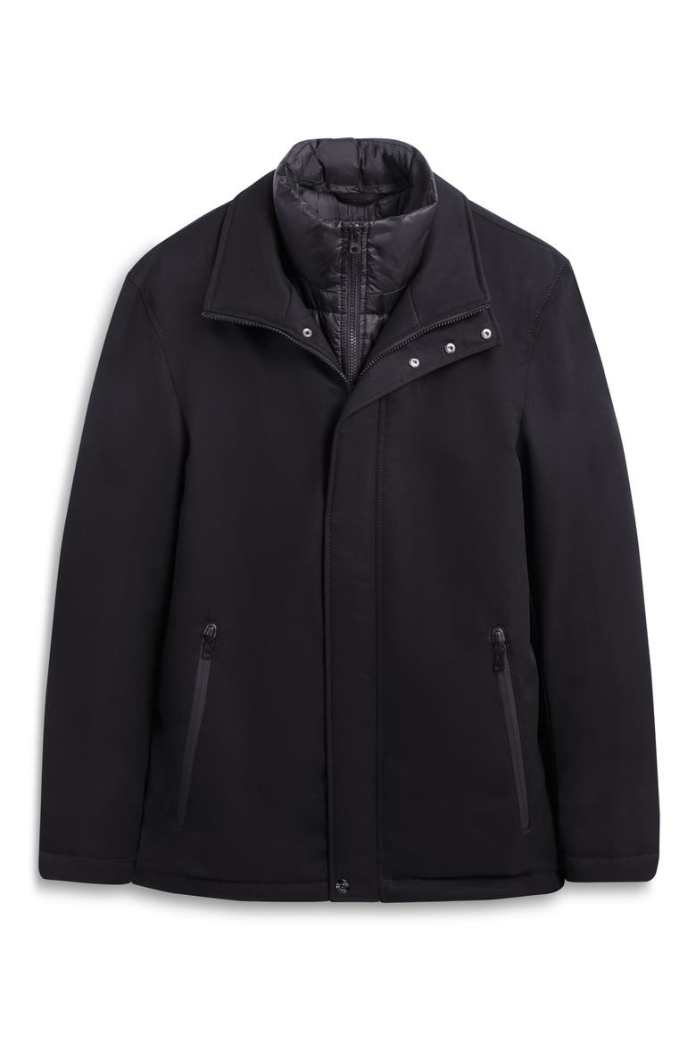 Water Repellent Twill Jacket with Bib, Alternate, color, CAVIAR