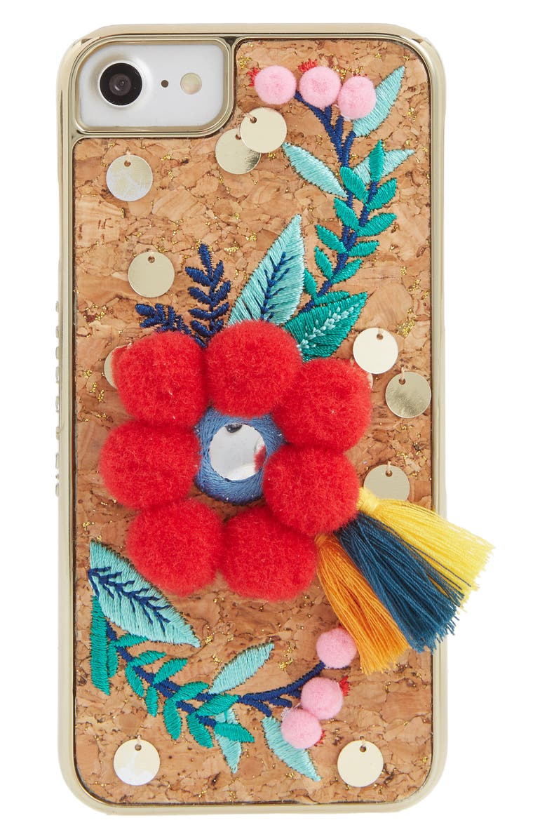 Skinnydip Scandi Pom-Embellished iPhone 6/7 & 6/7 Plus Case, Main, color, 